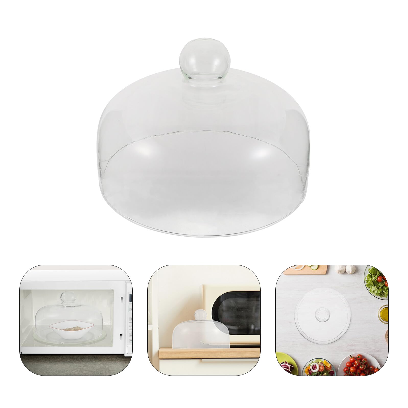 ULTECHNOVO Tapa de Vidrio para Microondas Resistente a Altas Temperaturas Visibilidad Clara para Calentar Alimentos y Evitar Salpicaduras en Horno y Microondas