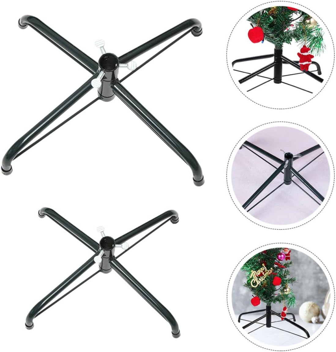 BESPORTBLE 2pcs Metal Xmas Tree Base Sturdy Christmas Tree Holder