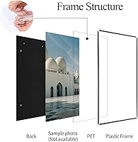 Vista 6 de Lavezee 12x18 Poster Frame Black 6 Packs, Lightweight 12 x 18 Picture Frames for Wall Mounting, Display 12 by 18 Pictures, Posters & Art Prints