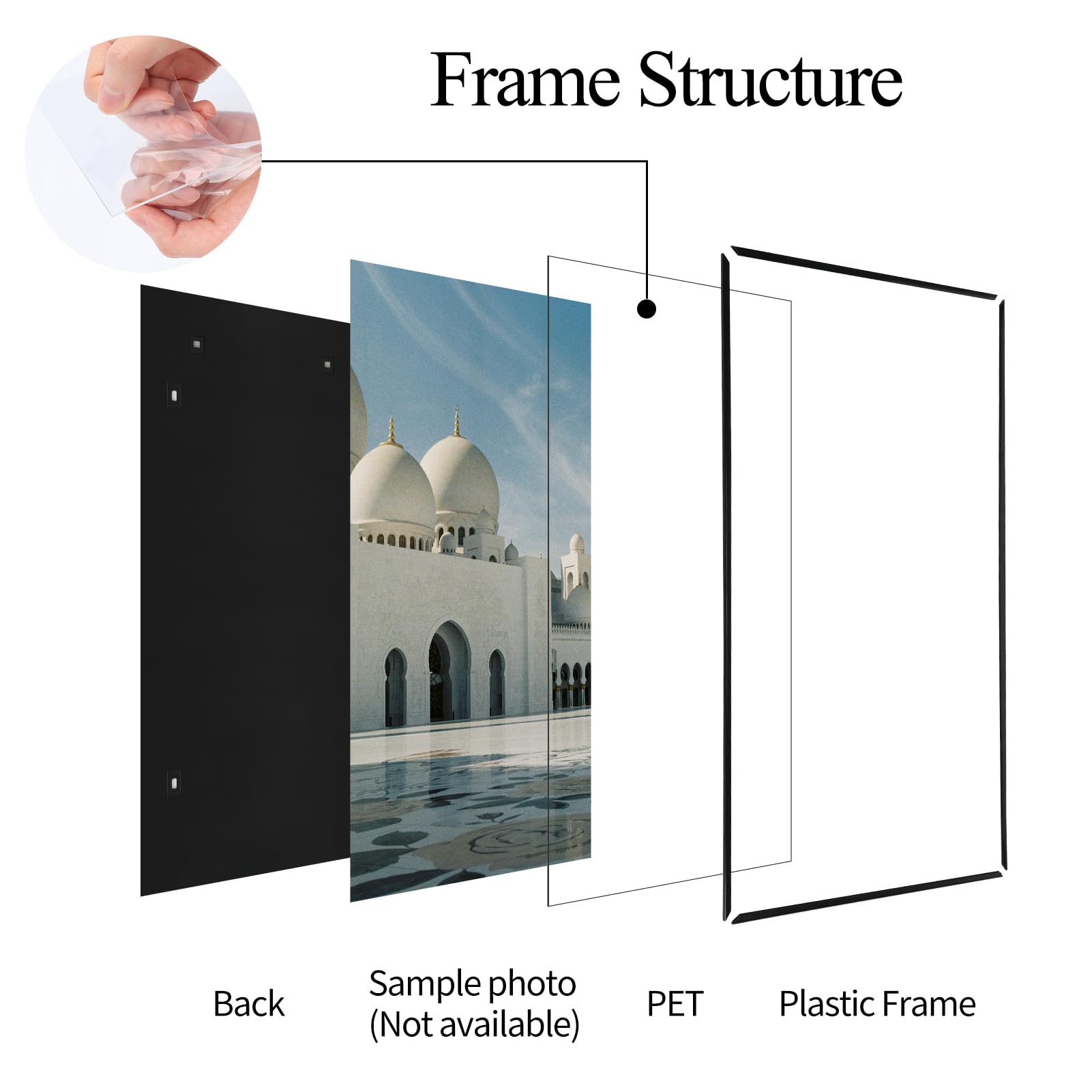 Amazon.co.jp: Lavezee 6パック 20x30インチ ポスターフレーム 壁掛け