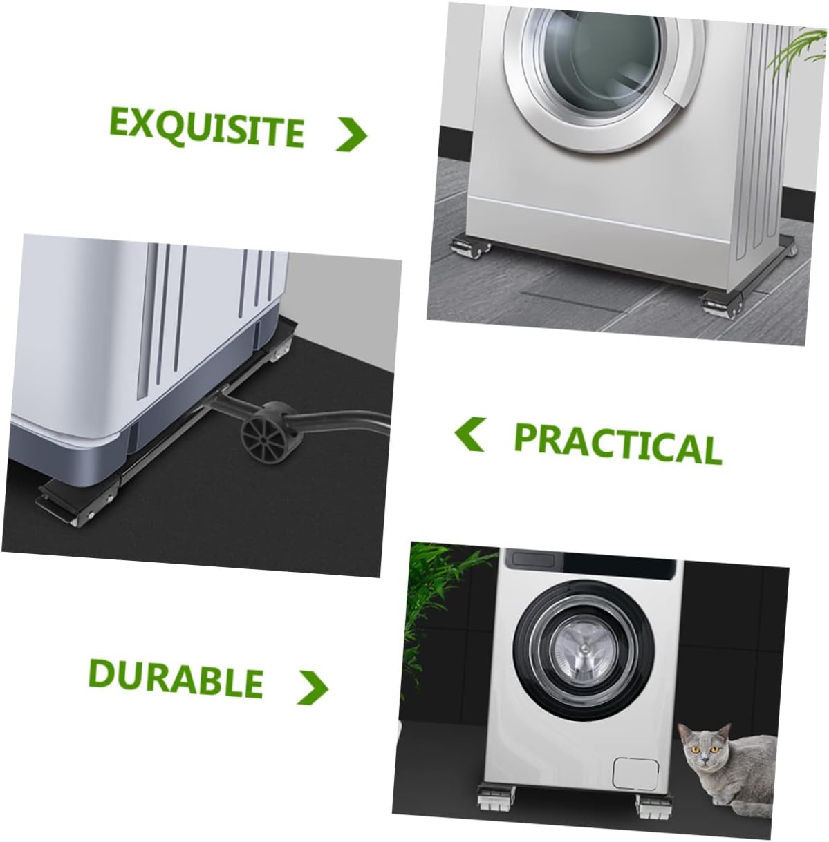 VILLCASE Appliance Mover Wheels Mat for Washing Machine Dryer Sturdy Sliders Base Furniture Lifter Kit for Easy Cleaning