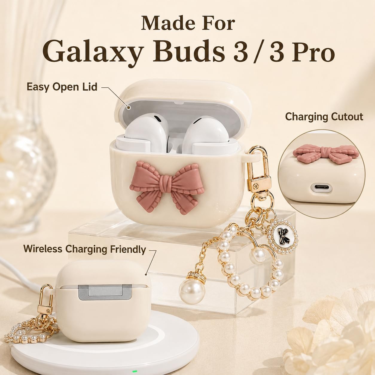 for Samsung Galaxy Buds 3 FE (2025)/Buds 3 Pro (2024)/Buds3 (2024) Earbud Case Adorable Shockproof Protective Cover, Gift for Boys/Girls image 3