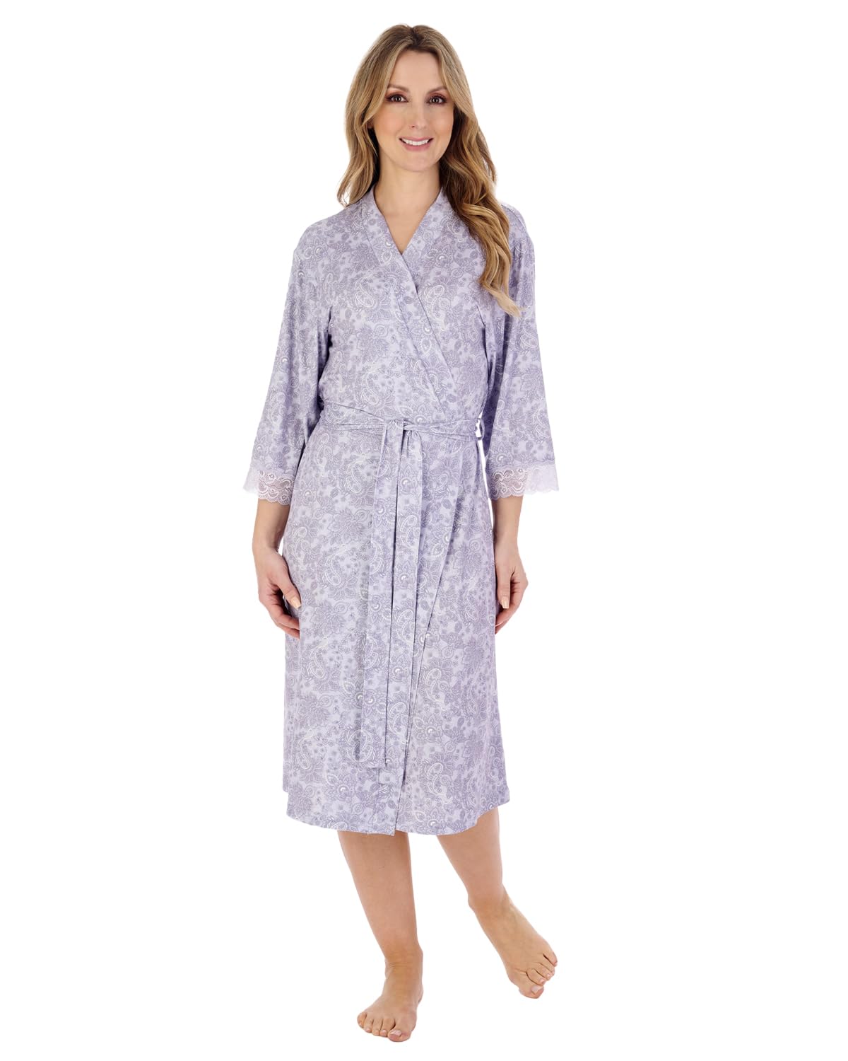 Slenderella Gaspe Kimono Robe GL04704 Lilac Small