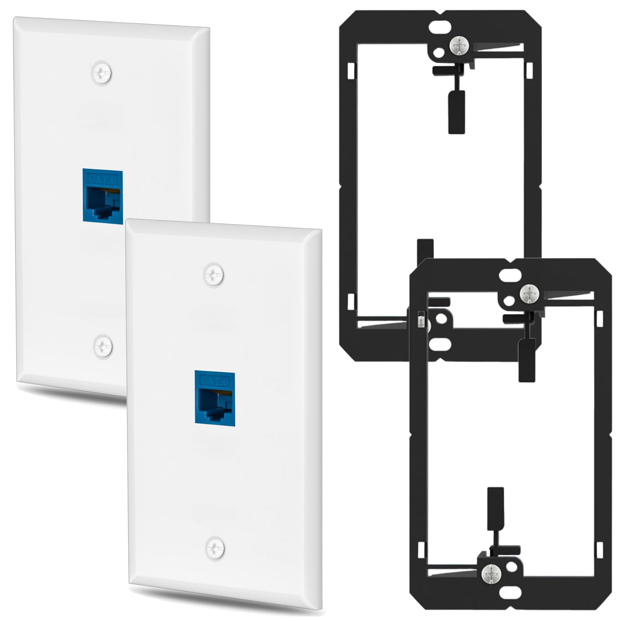 Raccordement Ethernet RJ45 mural bleu pour stopper les déconnexions Wi-Fi à la maison