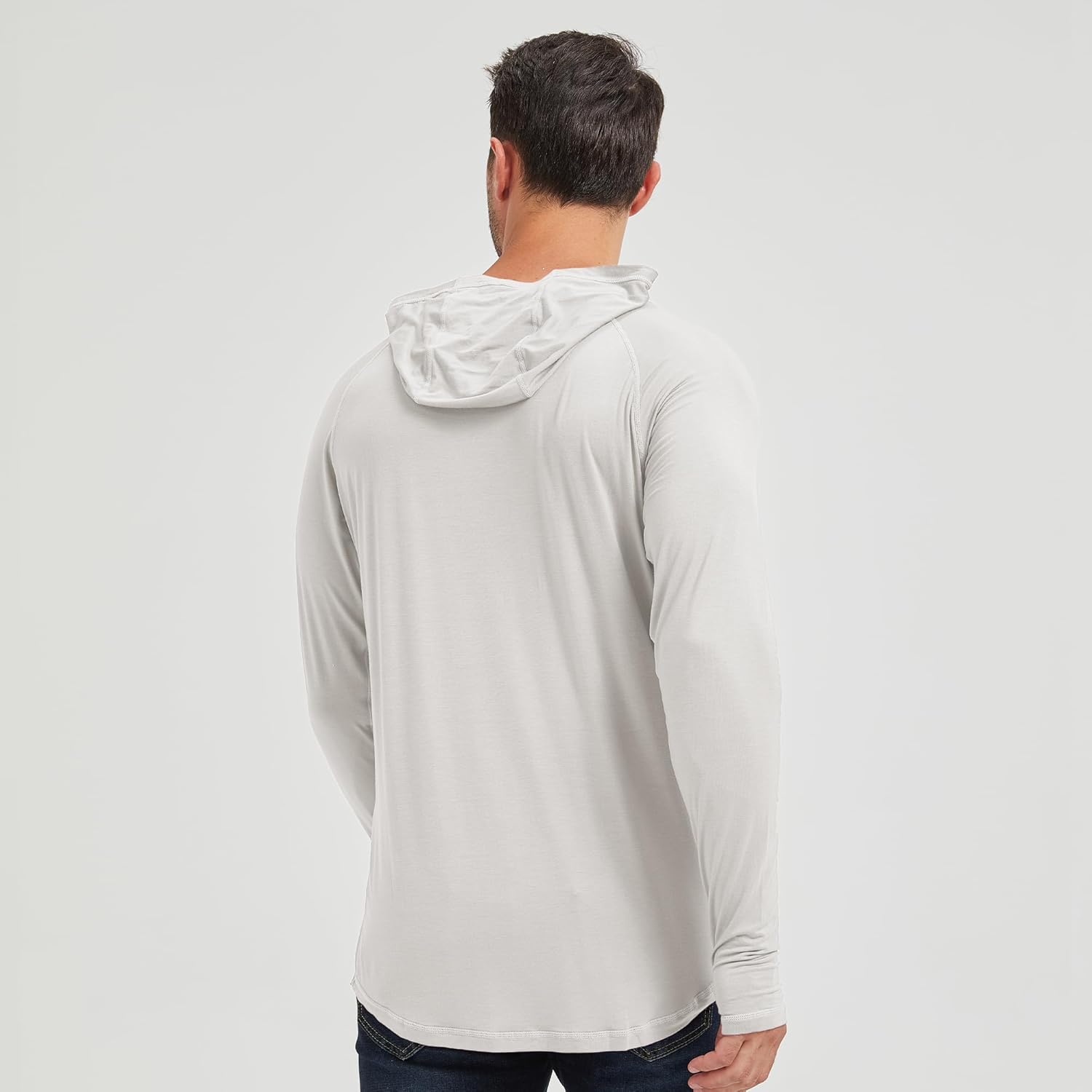 netdraw Men's Ultra-Soft Bamboo Viscose Hoodie Shirt UPF 50+ Sun Protection Long Sleeve Lightweight UV Shirt - Image 5