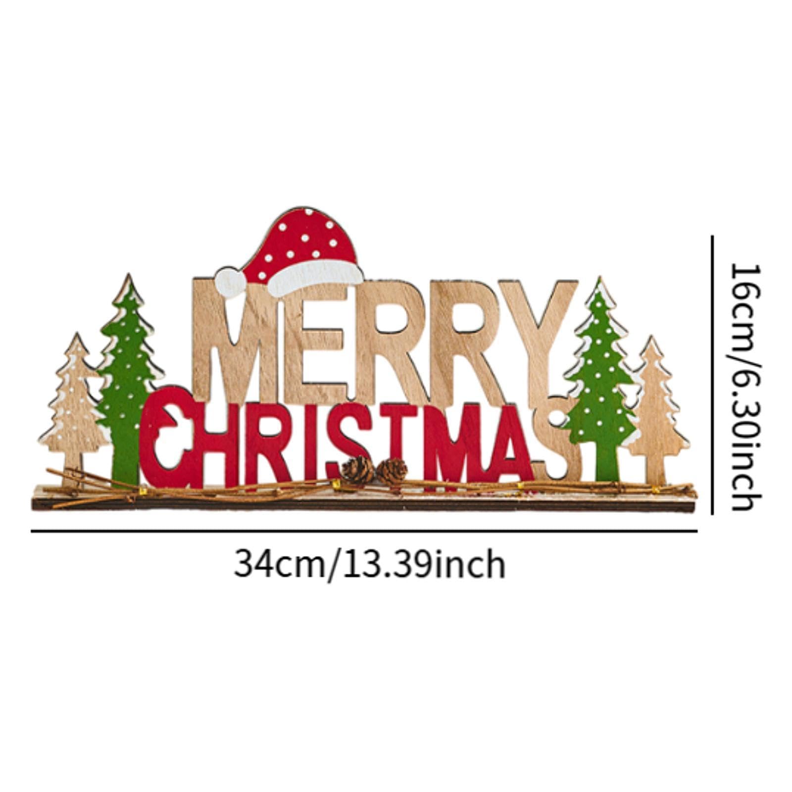 Letrero de Madera con Letras Inglesas para Navidad, Decorativo para Sala de Estar Y Oficina, Style C, Individual