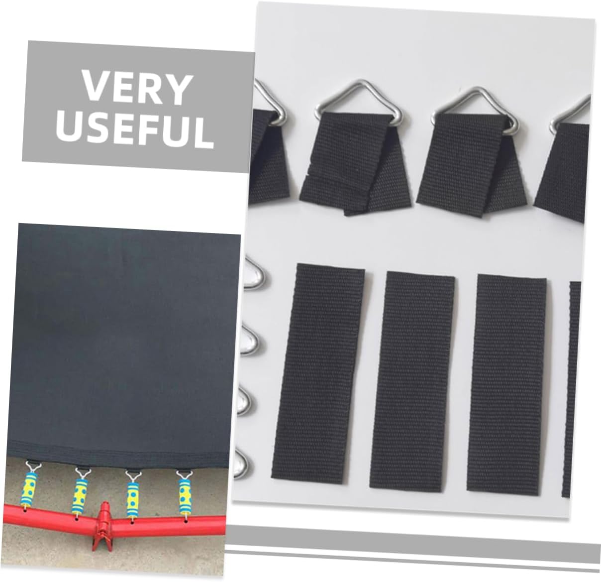 50 Sets Trampoline Parts Triangle Buckles Shaped Rings for Secure Attachment Easy Installation Compatible with Trampoline Netting Reliable Accessory for Safe Bouncing