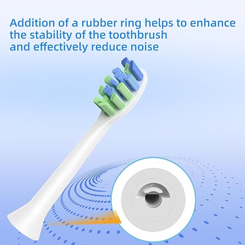 Miniatura 7 de Cabezales de cepillo de repuesto para 7am2m AM101AM105 Sonic Electric Toothbrush - Recambios de cepillo de dientes compatibles con 7am 6.6 ft, 10