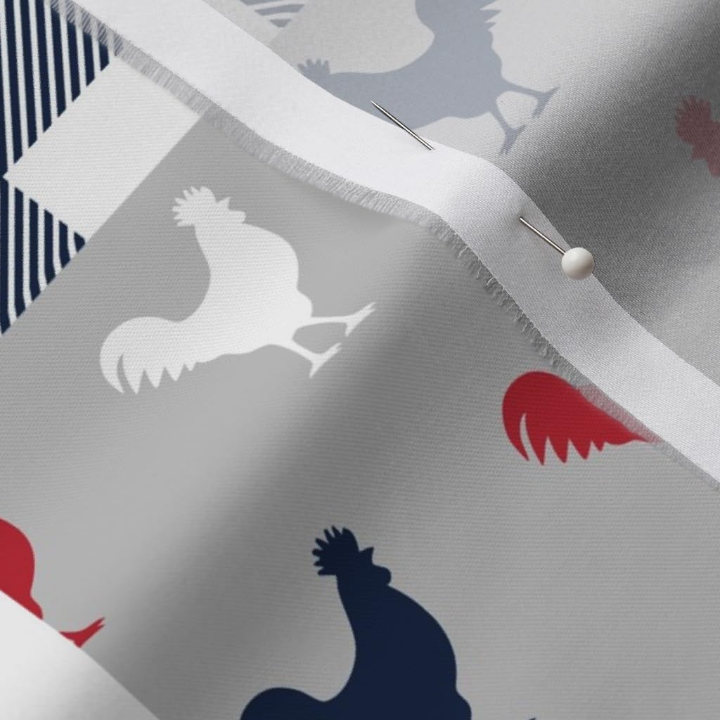 Spoonflower Fabric - Farm Wholecloth Cheater Quilt Top Themed Patchwork Cows Pigs Roosters Printed on Organic Cotton Sateen Fabric by The Yard - Sewing Quilting Apparel Home Decor