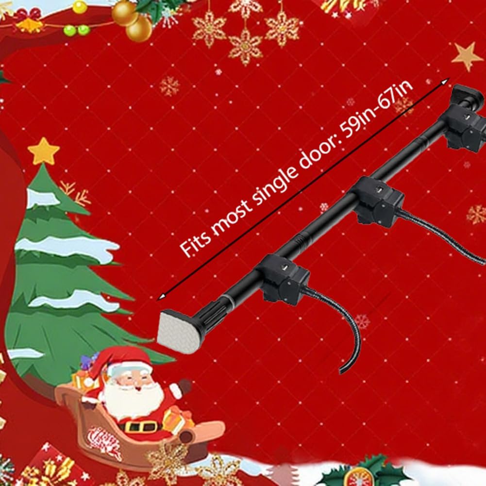 Garland Hanger for Front Door | Adjustable 32"-80" Fit Doors/Frames | Heavy-Duty for Christmas/Halloween Decor | Holds Wreaths, Lights | No Screws/Drilling - Damage-Free (Medium-(32"-67"))