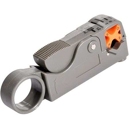 Amazon Yideahome 同軸ケーブルストリッパー 3c 4c 5c 対応 皮むき 同軸ケーブル用リードロータリーストリッパーカッター 皮むき幅や溝深さも調整可能 ワイヤーストリッパー