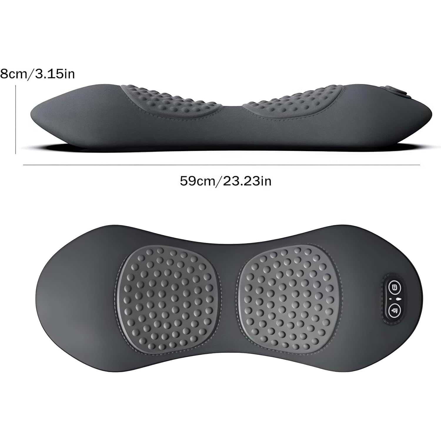 Dr. Vitalex OrthoFlex Pro 2025 - Masajeador de espalda eléctrico con calor, vibración y soporte lumbar para el dolor de espalda y alivio de la columna vertebral, ideal (negro)