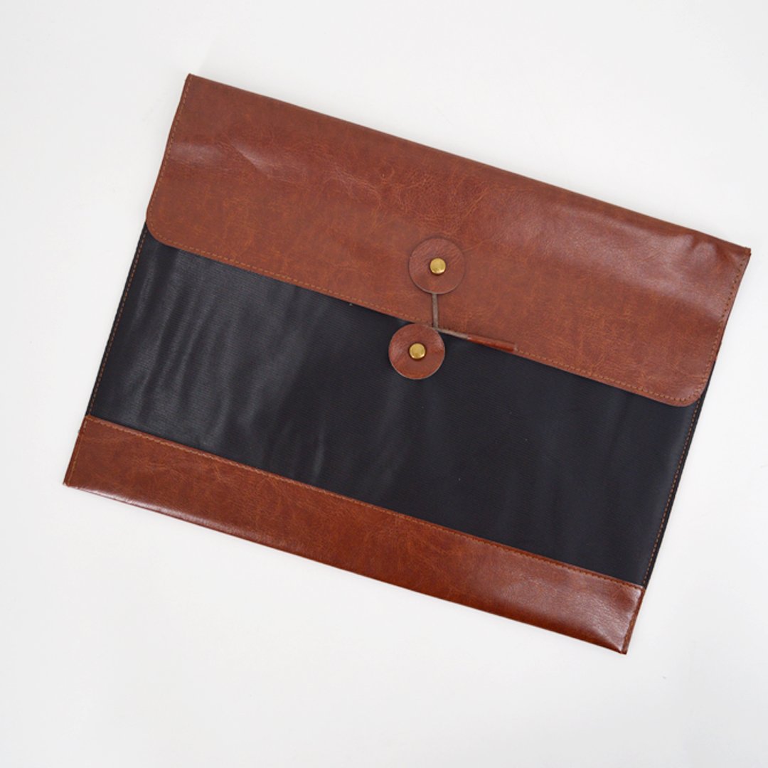 LA HAUTE A4 File Folder Pocket PU Leather Document Paper Bags Wallet Business Meeting Files Storage Organizer Briefcase - Image 4