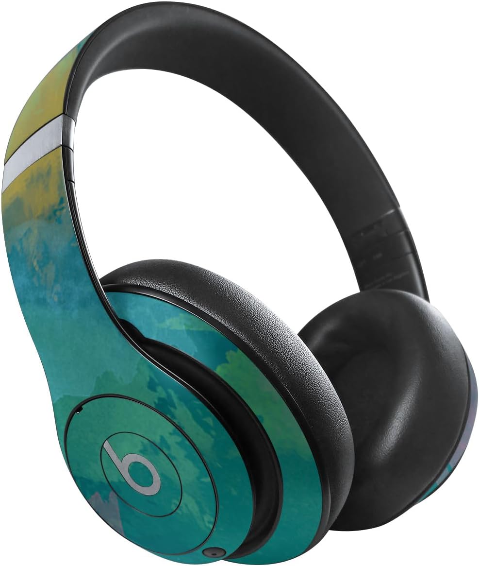 MightySkins Skin Compatible with Beats Studio Pro - Watercolor Blue | Protective, Durable, and Unique Vinyl Decal wrap Cover | Easy to Apply, Remove, and Change Styles