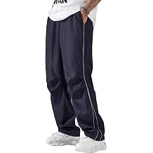 ALLABREVE Men's Baggy Parachute Pants Casual Sweatpants Y2K Track Pants