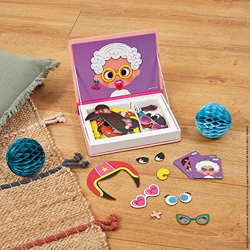 Janod Magnetibook 66 Pc Magnetic Girl Crazy Face Dress Up Game - Ages 3+ J02717 #TOP5