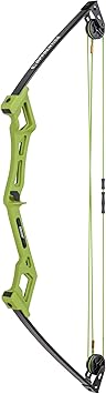 Bear Archery Apprentice Compound Youth Bow, Right Handed, Ages 4-7, Continuous Draw Weight up to 13.5 lbs, Continuous Draw Length up to 24", Ready-to-Shoot Accessories, Flo Green