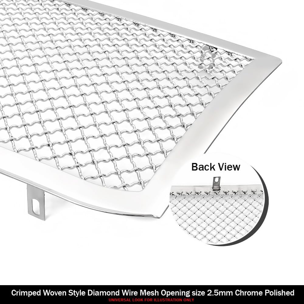Enrere view of the APS N19-S43267F grille insert, showing the crimped woven style diamond wire mesh