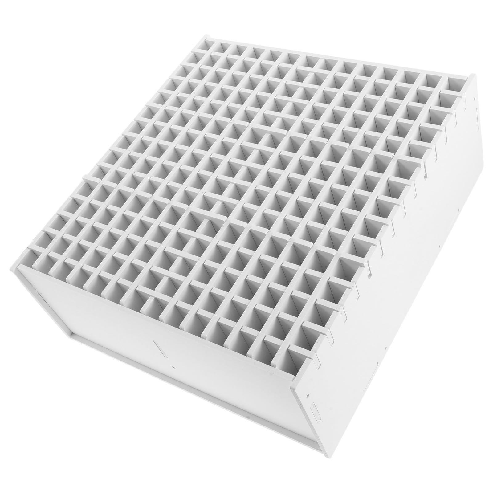 POPETPOP Portapennarelli in Legno Bianco, Design Multifunzionale e Portatile Sezioni Angolate e Scomparti Multipli, per Studi D'arte e Aule Scolastiche