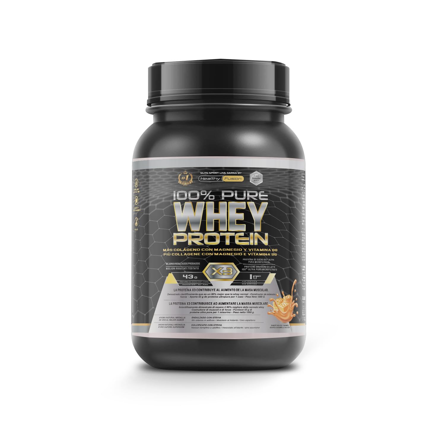 Whey Protein Healthy Fusion | Proteína pura con Colágeno, Magnesio y Vitamina B6 | 43g