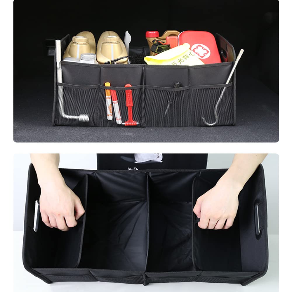 Lescars Kofferraumtasche Klett: Anti-Rutsch-Kofferraumtasche Mit