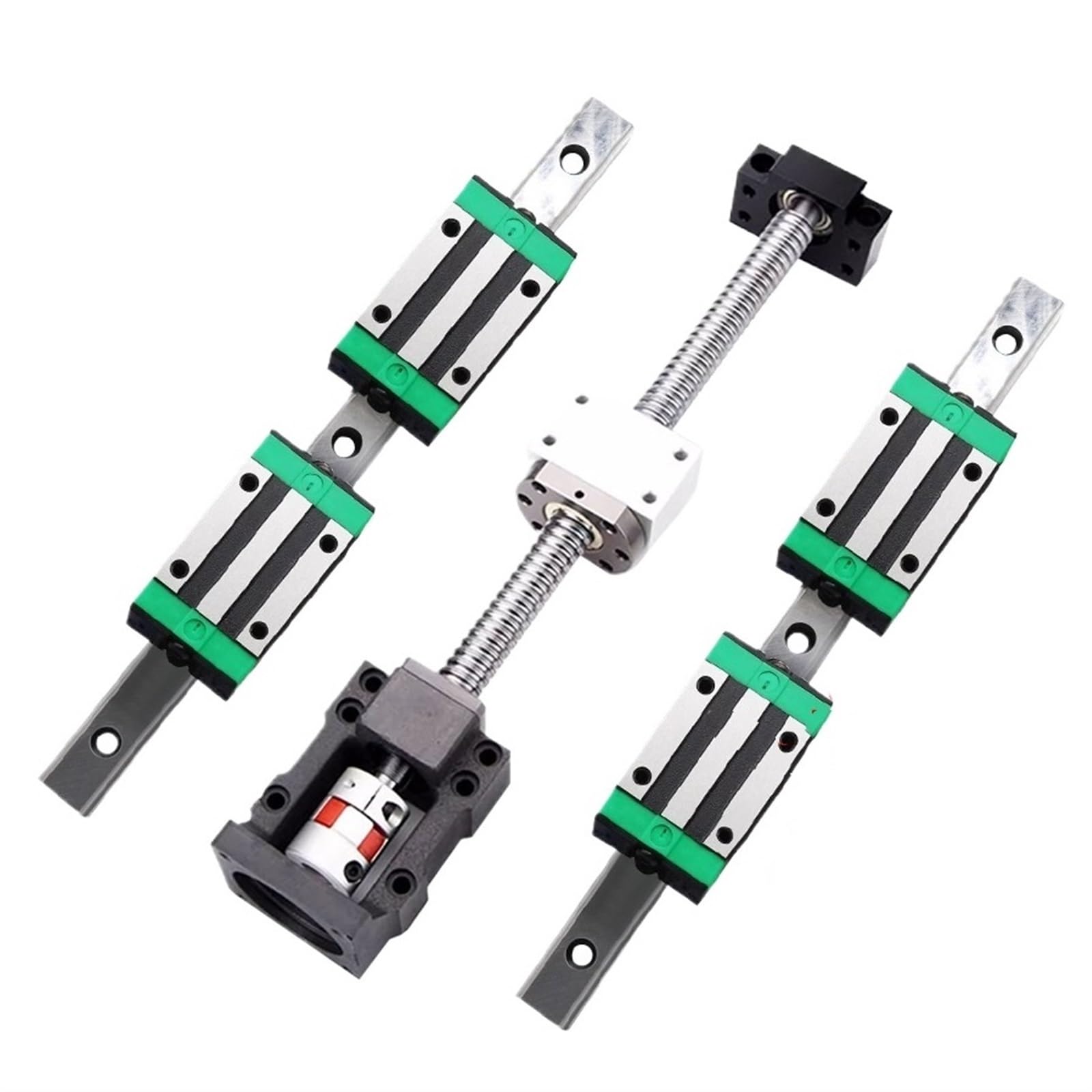 Dado a ricircolo di sfere in metallo Kit vite a ricircolo di sfere SFU2010 + Kit guida lineare HGR20 con 4 blocchi di scorrimento HGH20CA L300-500mm + Vite a ricircolo di sfere HM15-57 for parte(450mm