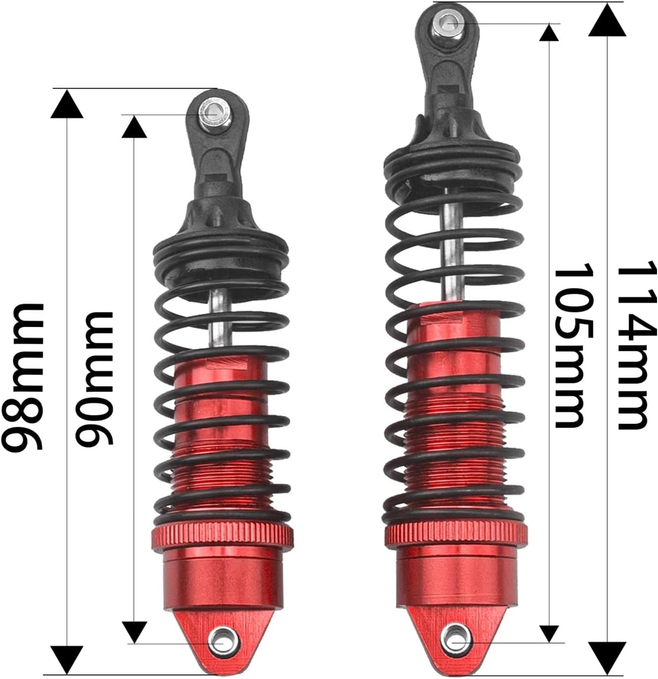 ＊即発可能＊ RCダンパー For Traxxas For Slash 4x4 For Rustler 4x4 4個 フロント＆リア RCショック