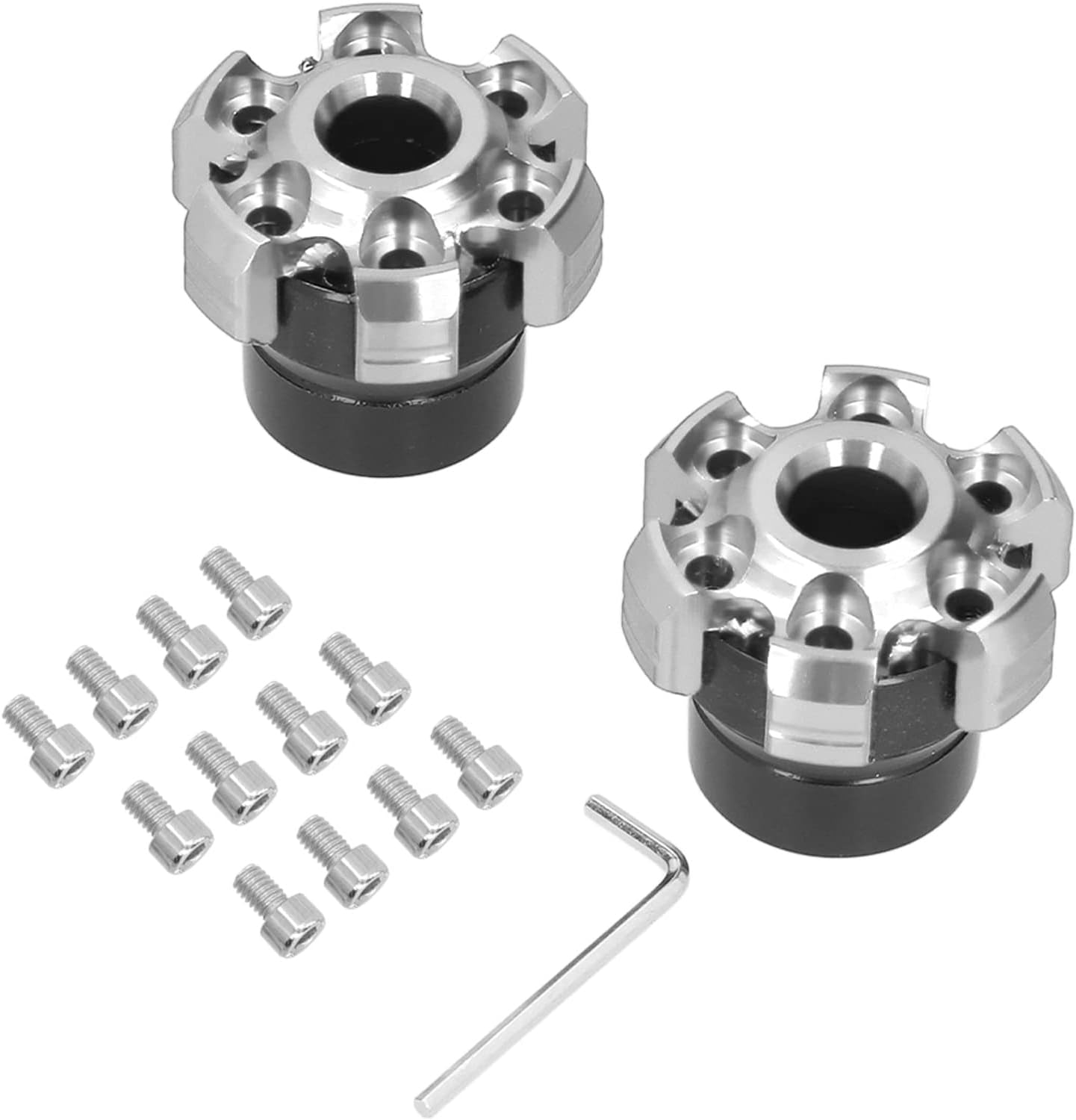 Fork Frame Slider, CNC Aluminium Alloy Crash Protection, Universal for Motorcycles Bikes, Enhance Protection and Aesthetics (Silver)