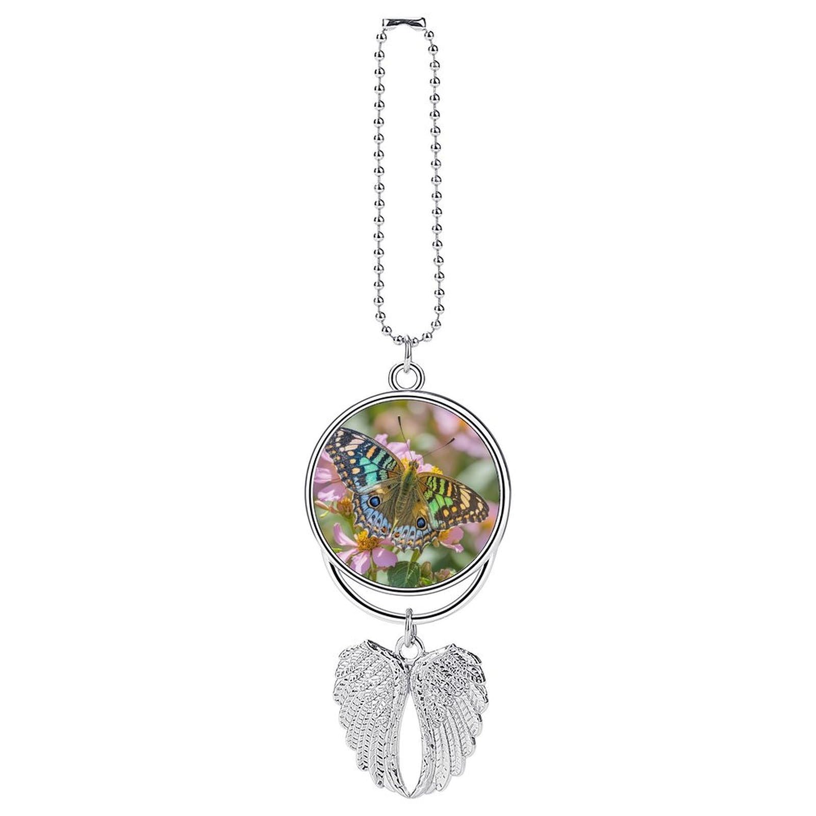Butterfly Car Pendant Hanging Swing Auto Rear View Mirror Hanging Car Rear View Mirror Charm Truck Hanger Ornament Charm for Car Rear View Mirrors Accessories