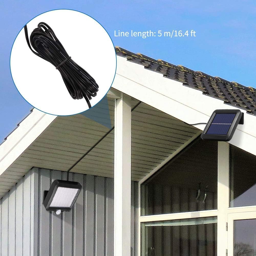 OurLeeme Solar Wall Lights, Outdoor PIR Motion Sensor Bright Solar Powered Porch LED Lights, Security Lighting for Front Door Shed Patio Barn Garage