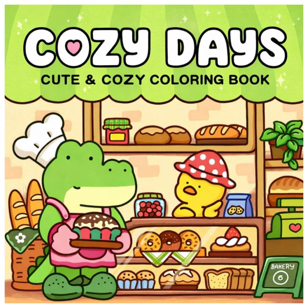 Cozy Days: Cute & Cozy Coloring Book: A Relaxing Collection of Adorable Cozy Scenes for Stress Relief and Fun