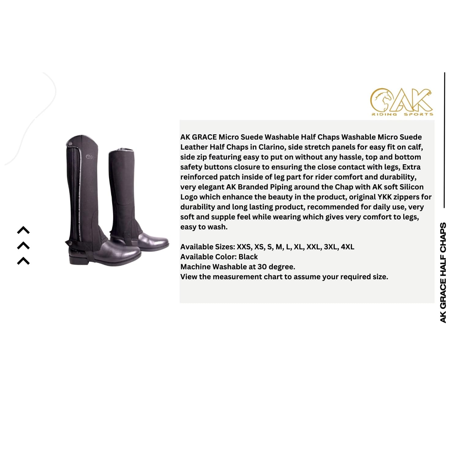 AK GRACE AKRS-1950 - Gambali da equitazione in micro camoscio lavabile
