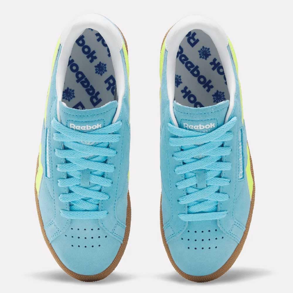 Reebok Unisex Club C Grounds UK Trainers, Digital Blue Solar Acid Yellow Gum, 6.5 US - Image 5