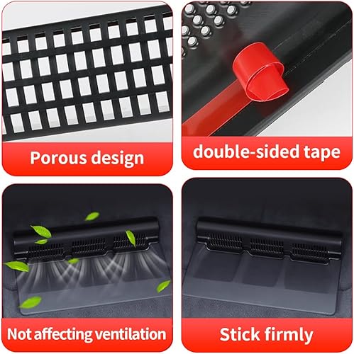 Miniatura 4 de LUNQIN Cubierta de protección de salida de aire debajo del asiento para Ford Edge 2015-2024 y Ford Escape 2020-24, accesorios para interiores de