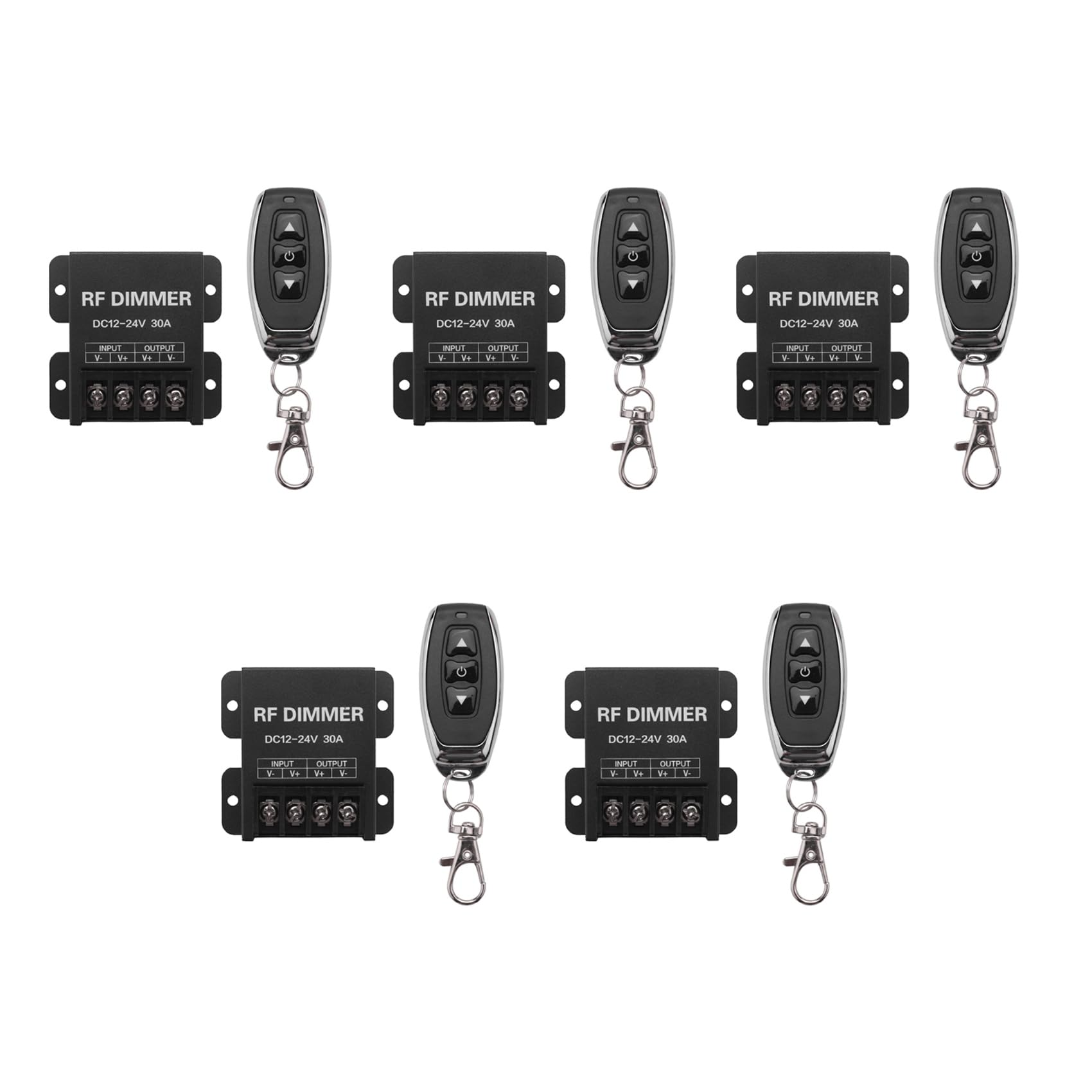 5X 12V LED Dimmer Wireless Luminosità 3 DC 12V- 24V 30A 360W 720W per 5050 3528 Strisce Luminose Monocolore