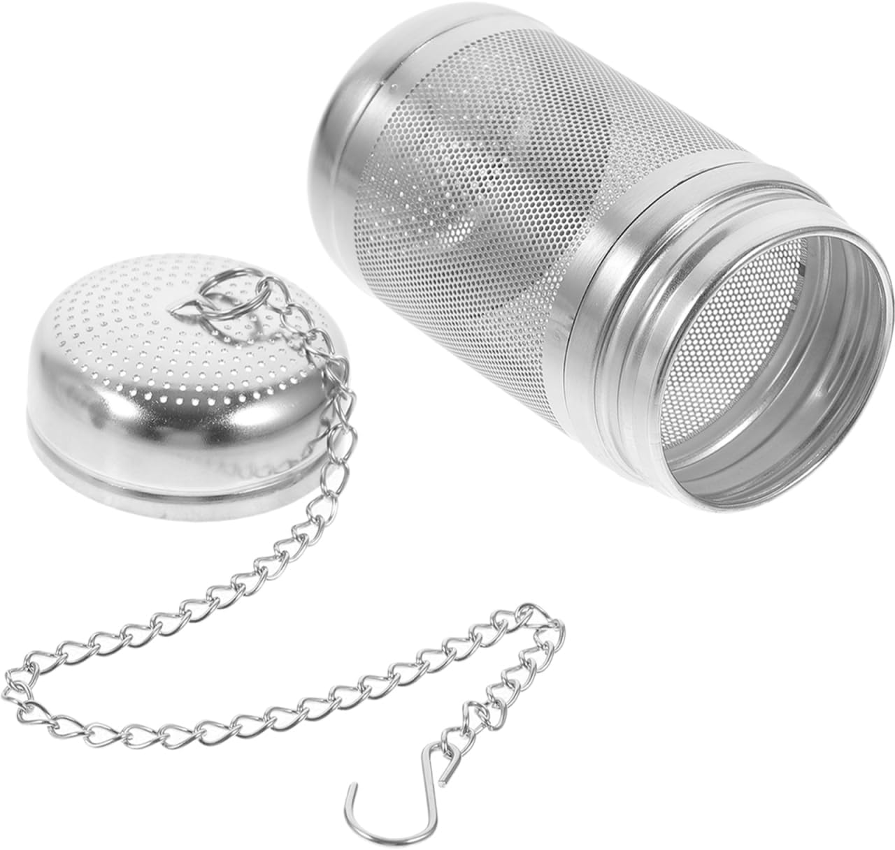 Ipetboom Stainless Steel Tea Infuser Ball Fine Mesh Loose Tea Strainer Spice Seasoning Strainer with Hanging Chain Mesh Filter for Soup Brine and Herbal Brewing 3.14 X 1.57 in