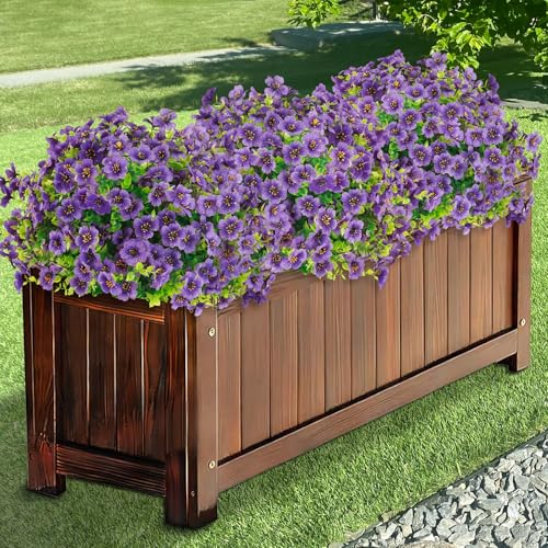 CHICNOOK 24 Bundles Artificial Flowers for Outdoor, Fake Plastic Plants