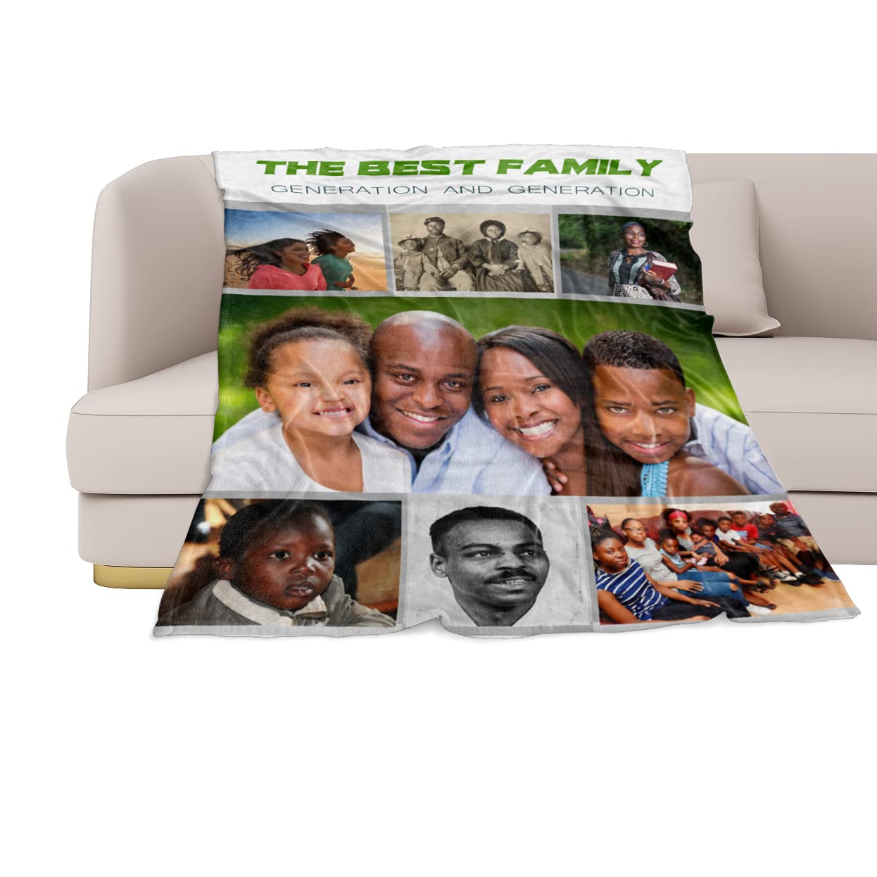 Coperta personalizzata per la famiglia – Coperta morbida personalizzata per genitori, amici o bambini, coperta personalizzata come miglior regalo per ricordi