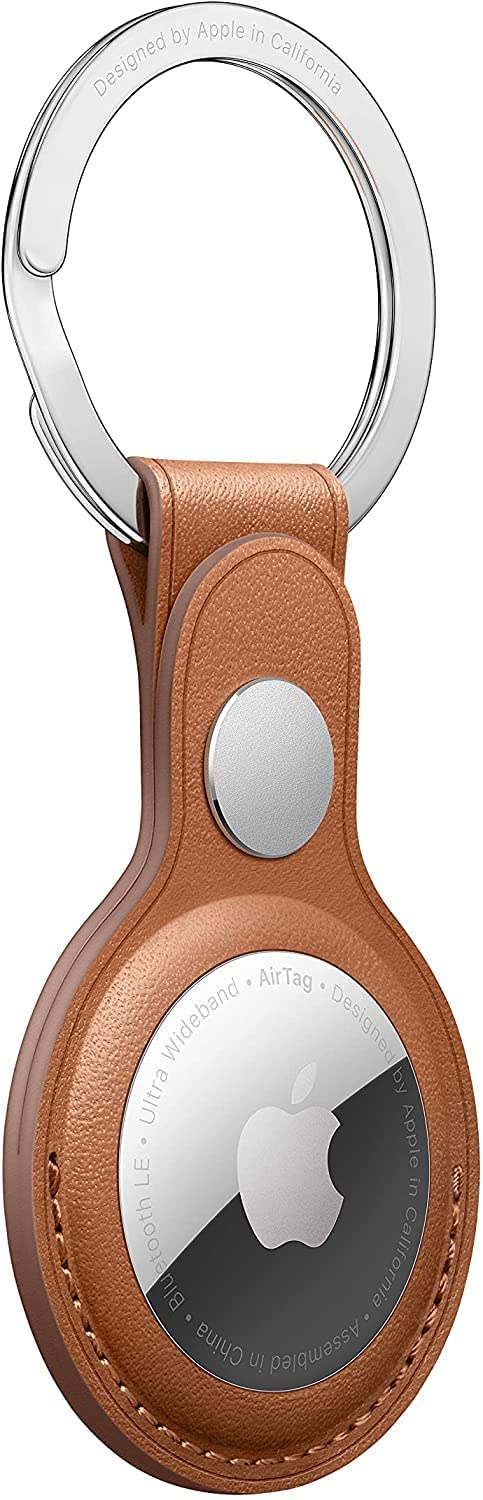 Leather AirTag Keyring Case For Apple Airtag Holder Protective Leather Case Tracker Cover with Holder Airtag Key Ring Compatible with Apple New AirTag Dog Collar — view 11