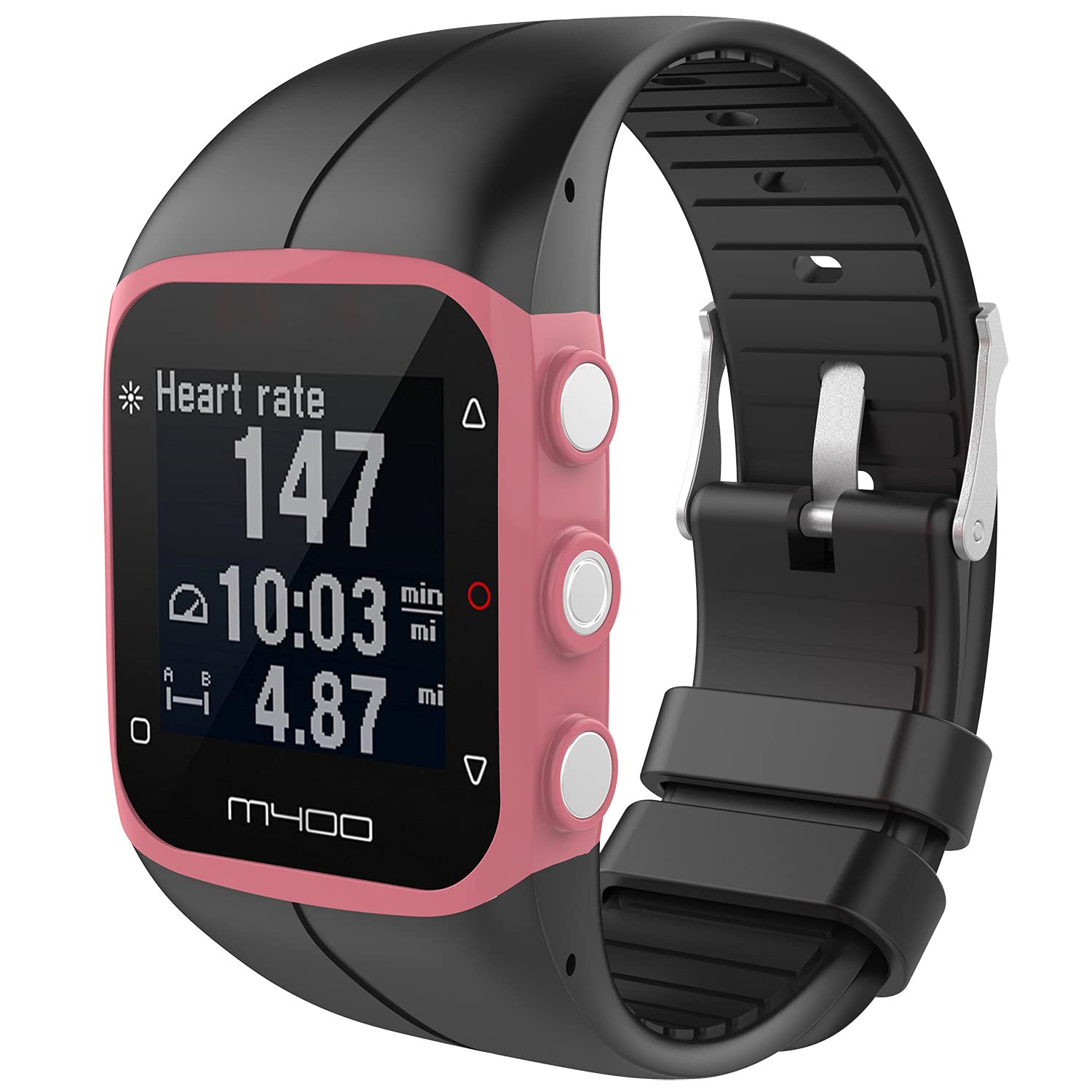 INF Correas de reloj para Polar M400/M430 correa de silicona suave con hebilla de metal
