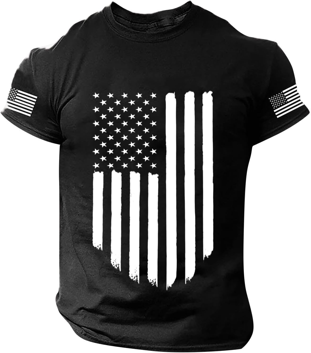 WENKOMG1 250th Anniversary USA Shirt Short Sleeve American Flag Print We The People Independence Day Patriotic, S-4XL