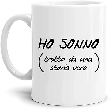 Tazza Ho Sonno, Tratto Da Una Storia Vera - Mug Divertente Simpatica In Ceramica Simpatica Per