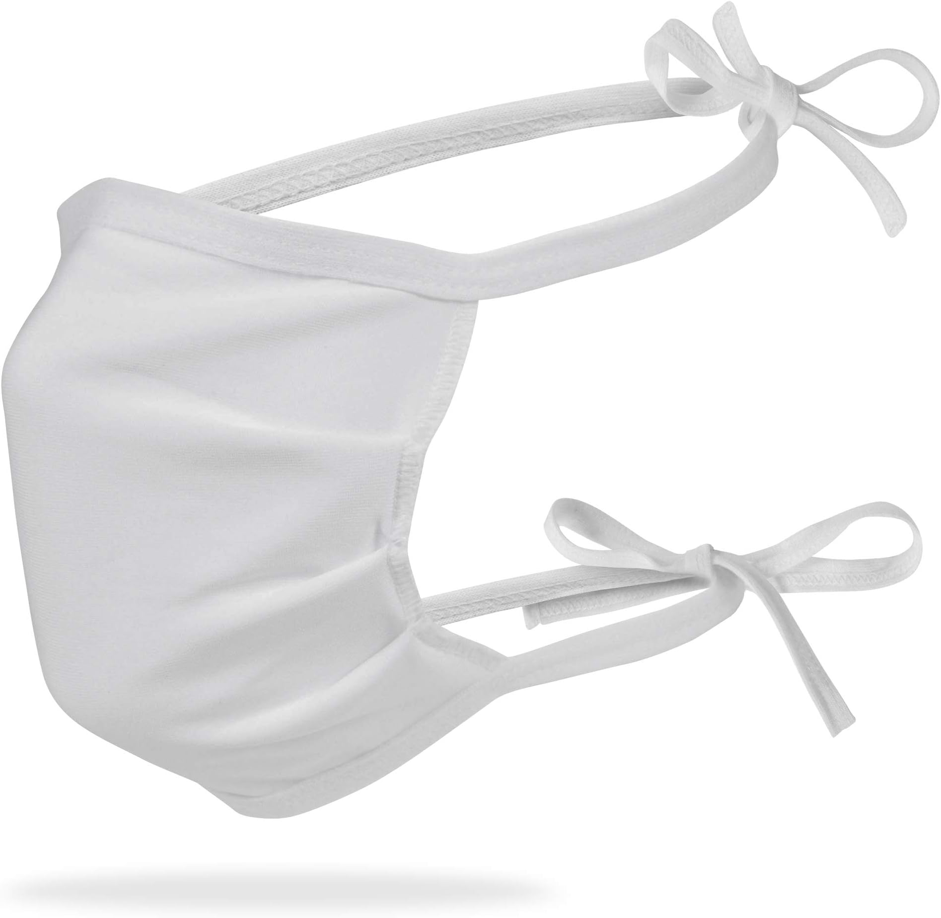 Gildan Unisex-Adult Reusable 3-Layer Tie On Cotton Face Mask (48 Pack)