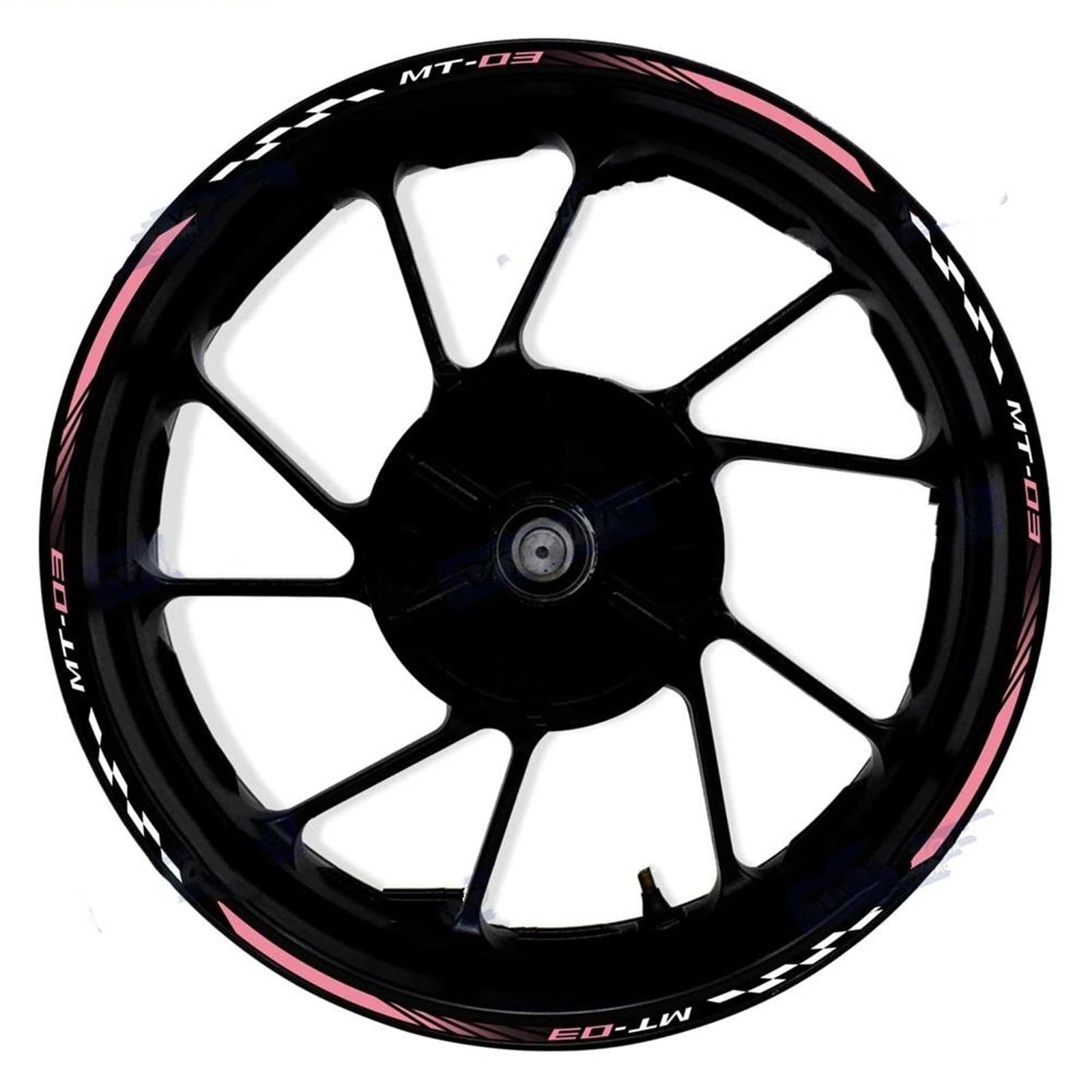 Motorcycle Accessories Reflective Rim Edge Stripes Wheel Stickers for Yamaha MT-03 MT03(Style 19)