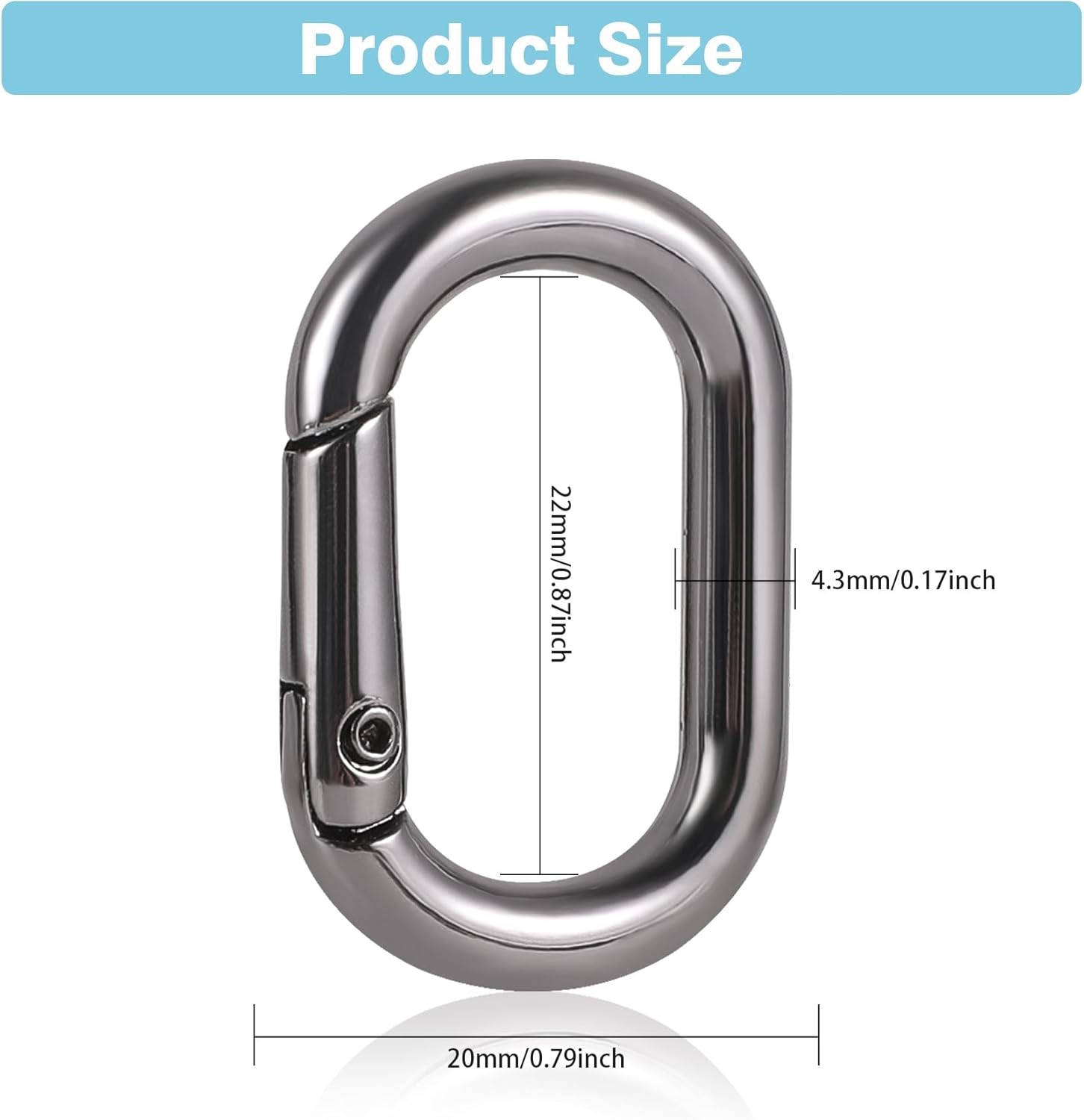 15PCS Spring Claps Connector, Metal Jewelry Clasps, Snap Hooks Clip Buckle, for Bags, Purses, Keychains, 3 Colors - Image 2