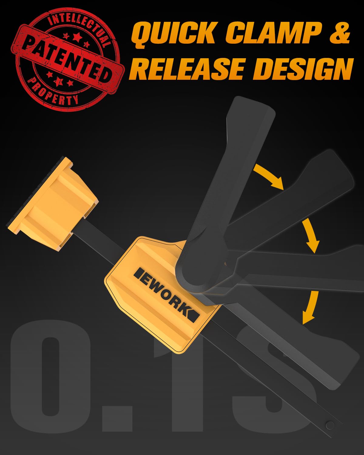 EWORK Bench Dog Clamp, 3/4" Bench Dog Hole Clamp, Up to 155 Lbs