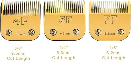 Miniatura 9 de Cuchilla de cerámica desmontable para aseo de perros de 10153040 de hoja compatible con WahlOster cortapelos para perros, longitud de corte de 116