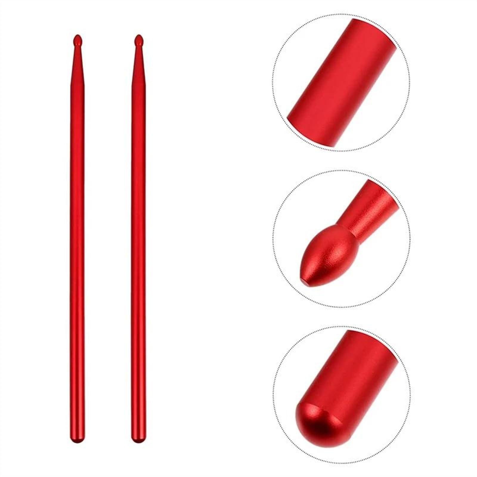 5A Trommelstöcke Aus Aluminiumlegierung, Langlebige Trommelstöcke, Tragbares Percussion-Drum-Set-Zubehör Schlagzeug Sticks Set (Color : B)