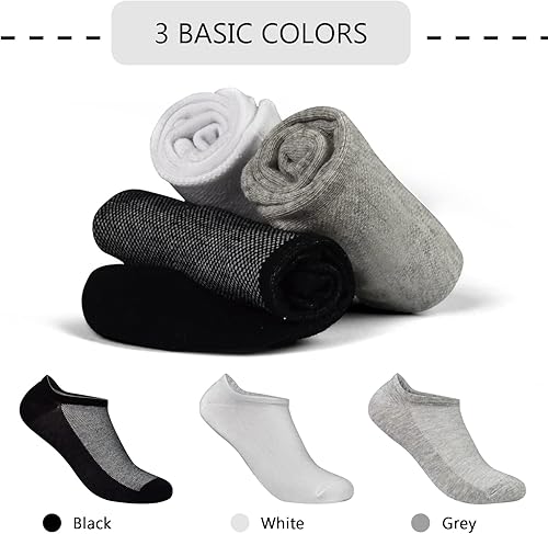 Vista 7 de Tphon Mens No Show Socks, 8 Pairs Non Slip Ankle Socks for Men Low Cut Athletic Liner Sock for Loafer Flats Sneakers