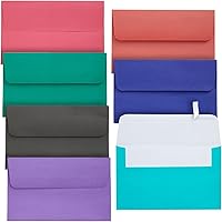Vista 8 de Paquete de 100 sobres de colores de 4 x 6 pulgadas para invitaciones, tarjetas de cumpleaños, bodas, fotos, autoadhesivos (A6, 7 colores)